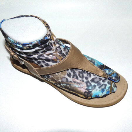 Mrs Locks' Socks - Black & Teal with Leopard Print