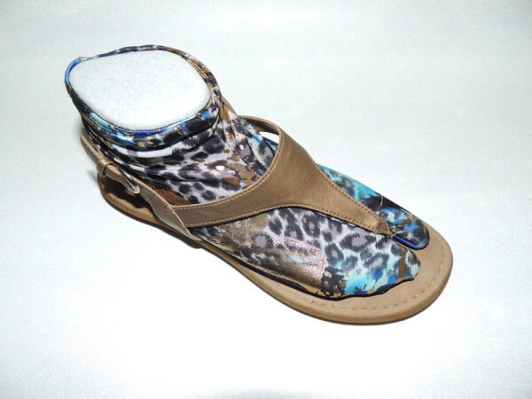 Mrs Locks' Socks - Black & Teal with Leopard Print