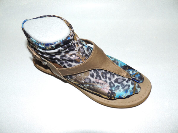 Mrs Locks' Socks - Black & Teal with Leopard Print - Image 2