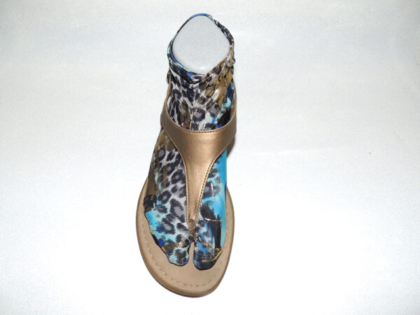 Mrs Locks' Socks - Black & Teal with Leopard Print - Image 4