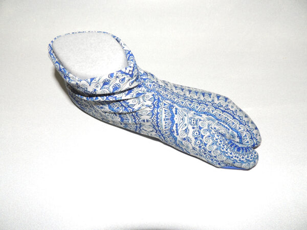 Mrs. Locks' Socks - Blue and White Paisley - Image 2
